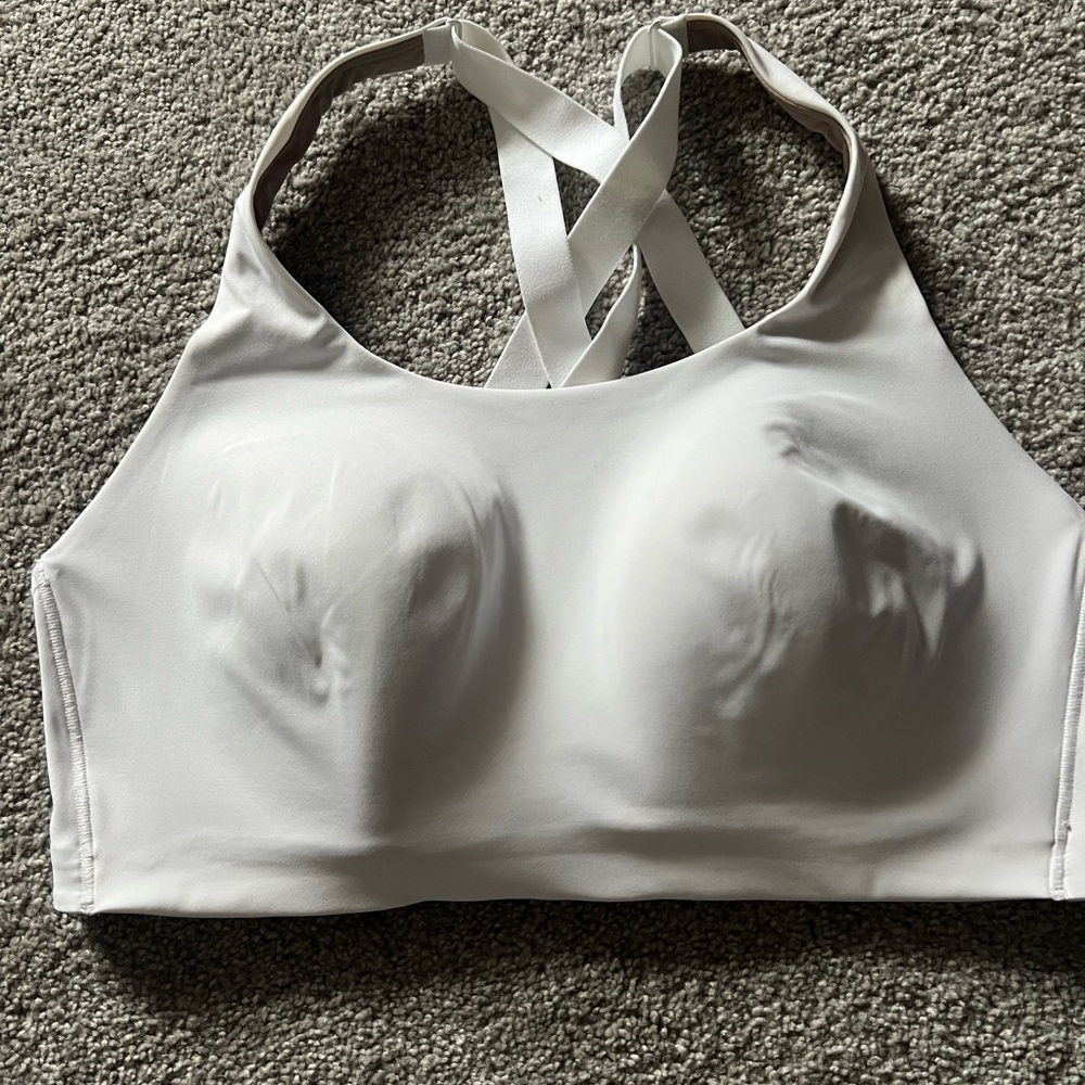 Lululemon Athletica White Cross-Back Sports Bra